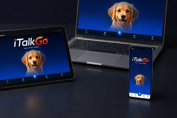 iTalkGo product experience on phone, tablet, and desktop